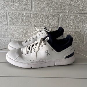 On Running Navy and White Sneakers